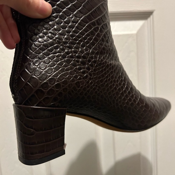 Vince Lora Leather Bootie in Chocolate - Picture 6 of 8
